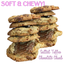 Load image into Gallery viewer, Snack Size Cookie Box - Salted Toffee Chocolate Chunk